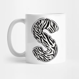 Zebra Letter S Mug